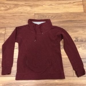 Burgundy Tunic Cowl Neck Top, size M
